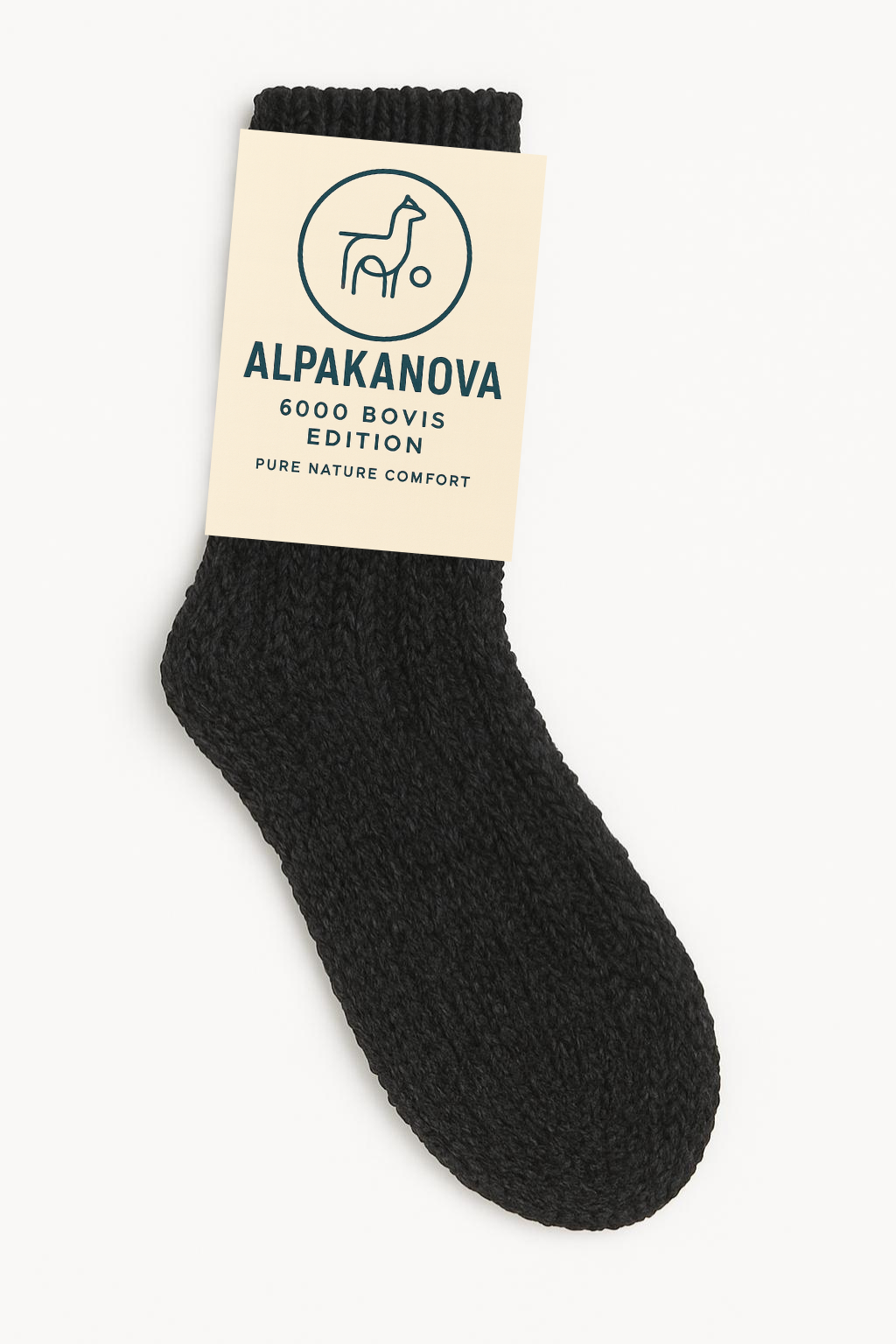 Alpaka Socken 6000 Bovis Edition Onyx Black