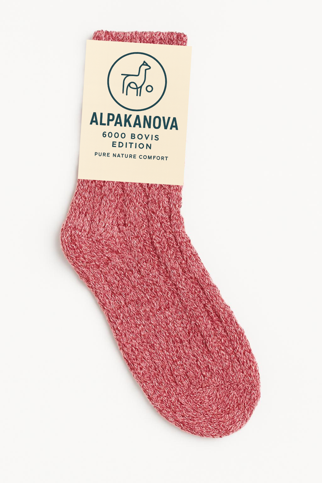 Alpaka Socken 6000 Bovis Edition Crimson Red